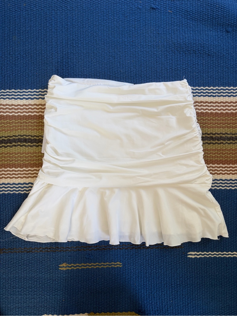 Princess Polly Ruched Mini Skirt in White
